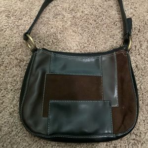 Nine West black and brown hand bag
